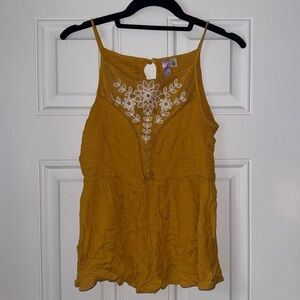 Francesca's Golden Yellow Knit Top